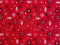 Preview: Baumwoll-Stoff Schneeflocken Rot Nr 4951